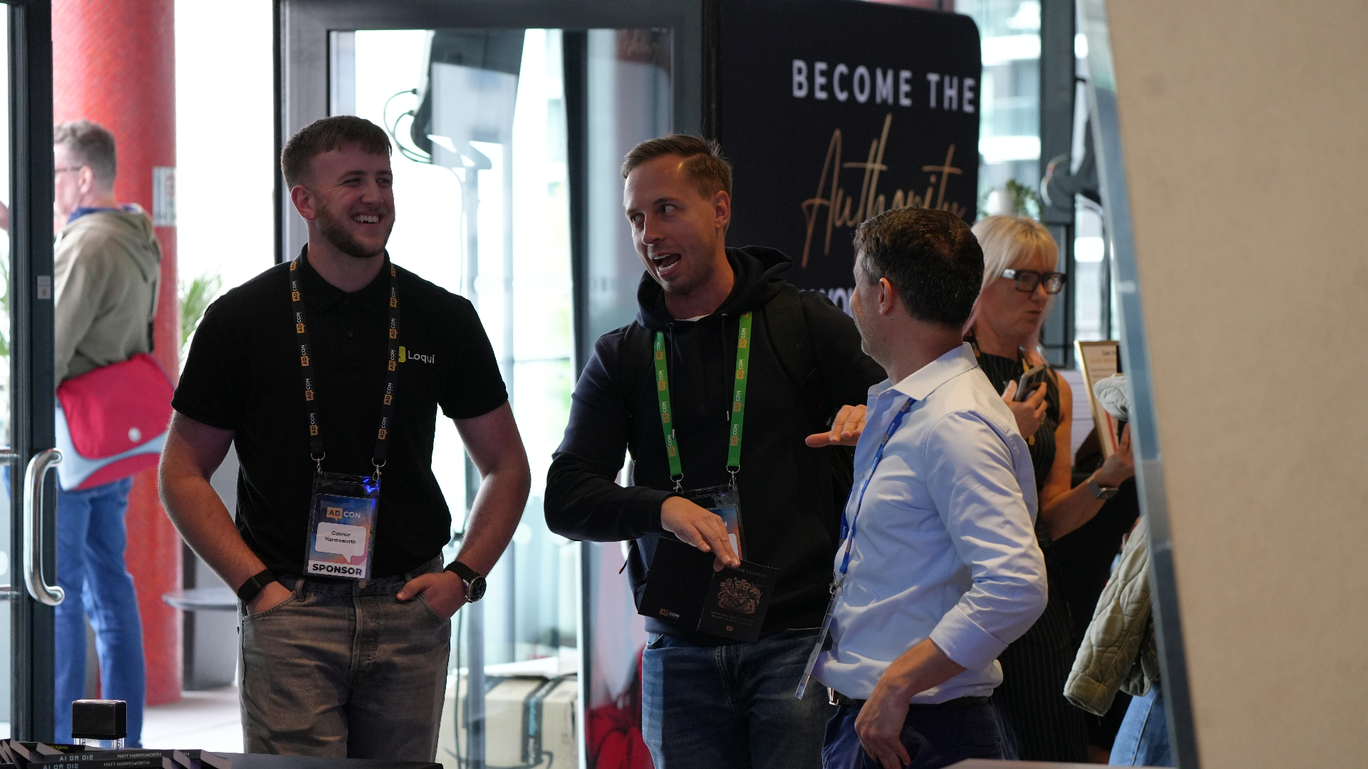 Connor and team at the AdCon booth